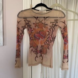 Mesh tattoo top